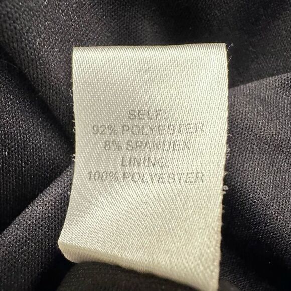 Oc By Oc Ruffle Keyhole Cap Sleeve Stretch Lined Shift Dress Black Size 4 - Picture 5 of 5